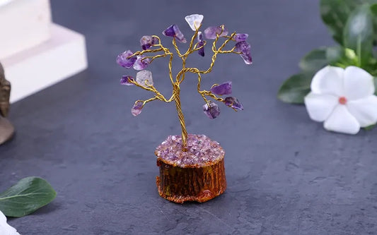 Amethyst Quartz Large Crystal Tree for Positivity & Wealth