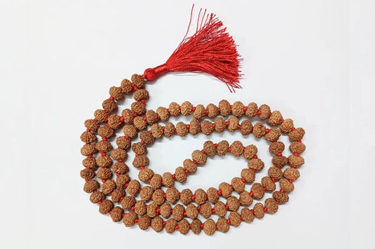 9 Mukhi Rudraksha Mala – Original 108 Beads Spiritual Rosary for Protection & Power-Lab Certified