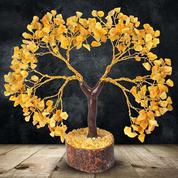Golden Quartz Crystal Tree – For Success, Confidence & Positive Energy