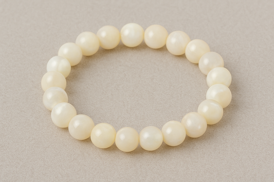Mother of Pearl Bracelet – Elegant Gemstone for Peace, Prosperity & Protection