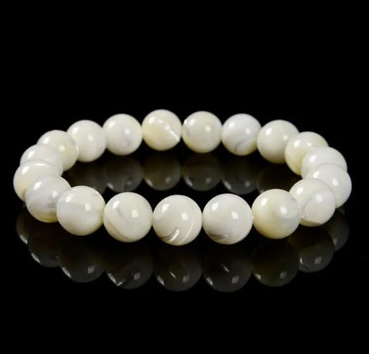 Mother of Pearl Bracelet – Elegant Gemstone for Peace, Prosperity & Protection