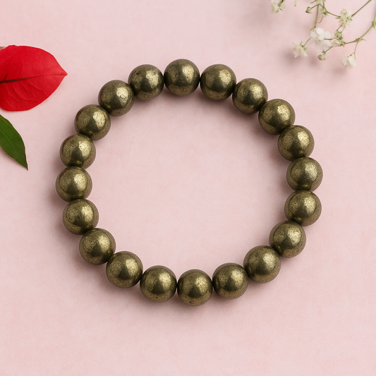 Pyrite Bracelet for Wealth, Confidence & Protection