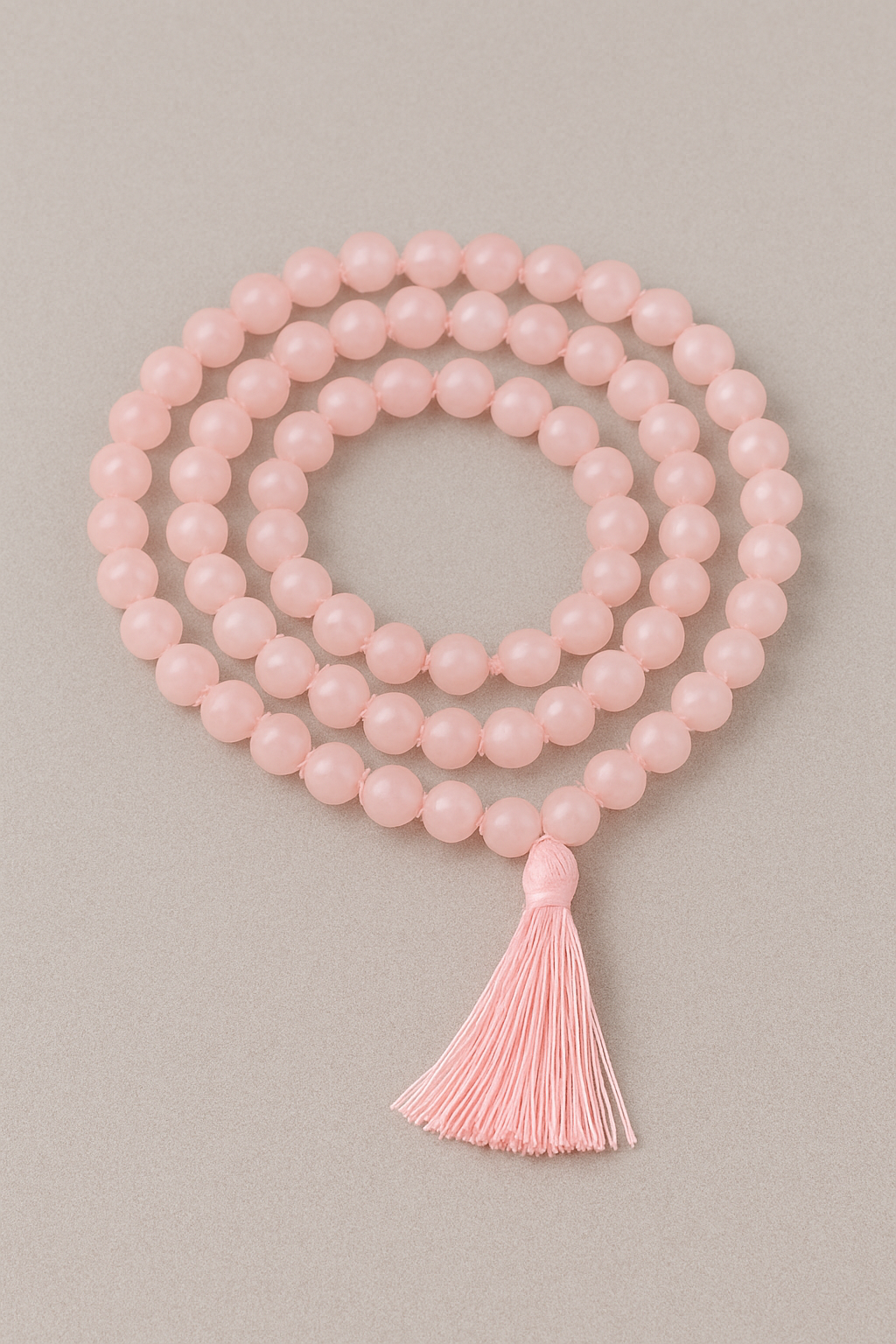 Rose Quartz Mala – Stone of Love, Healing & Positivity-Lab Certified