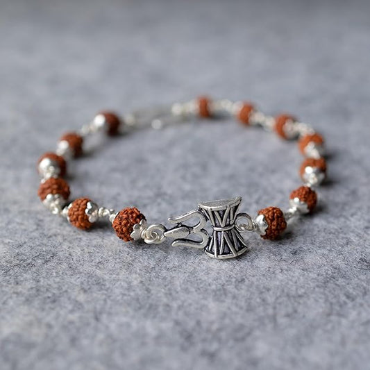 Rudraksha Trishul Bracelet – For Protection, Strength & Spiritual Power-Lab certified